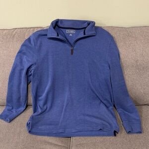 Men’s club room half zip sweater, blue, size L